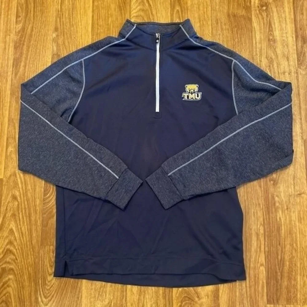 Footjoy FJ Jacket TMU Bears Men Medium B1ue 1/4 Zip Golf Georgia College